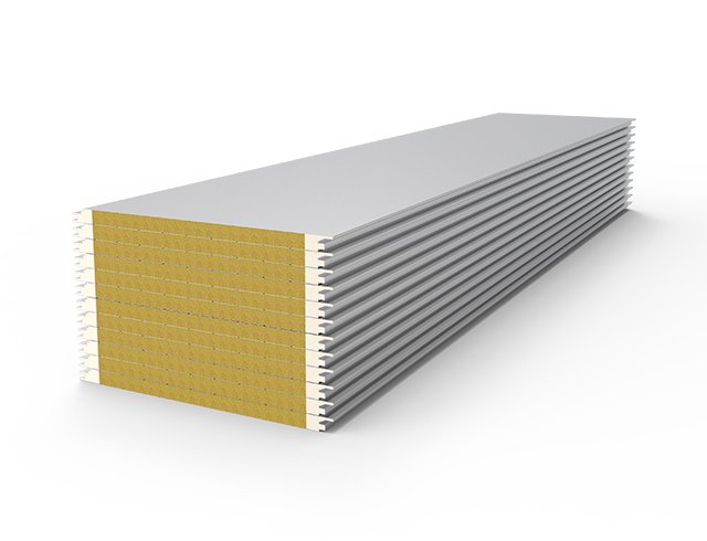 PU Sealing Rock Mineral Wool Sandwich Panel